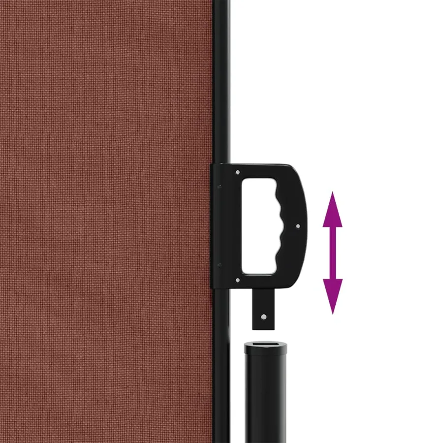 Auvent latéral rétractable marron 160x600 cm - 6