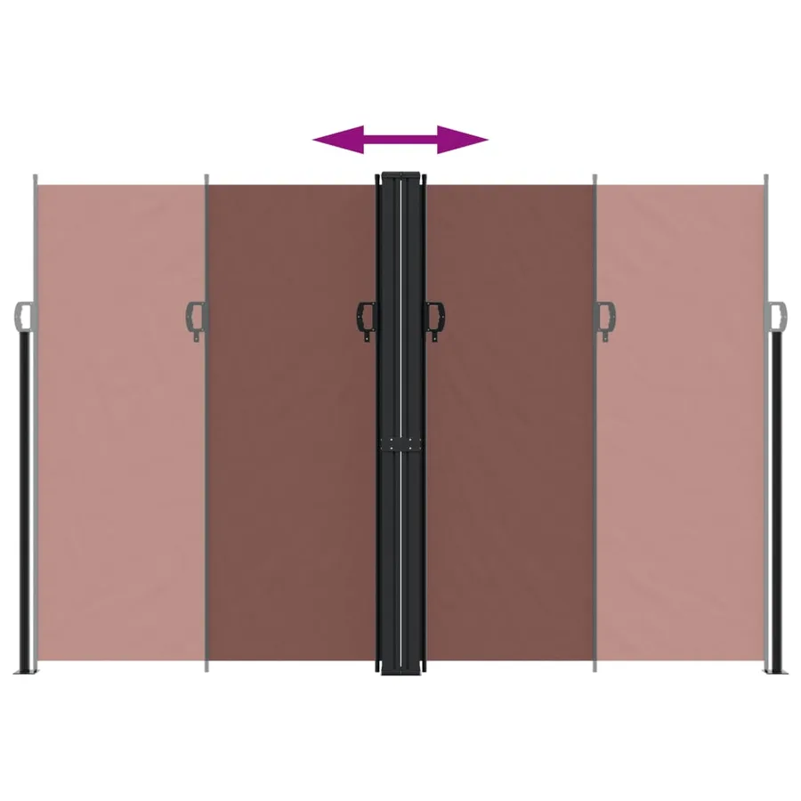 Auvent latéral rétractable marron 220x600 cm - 5