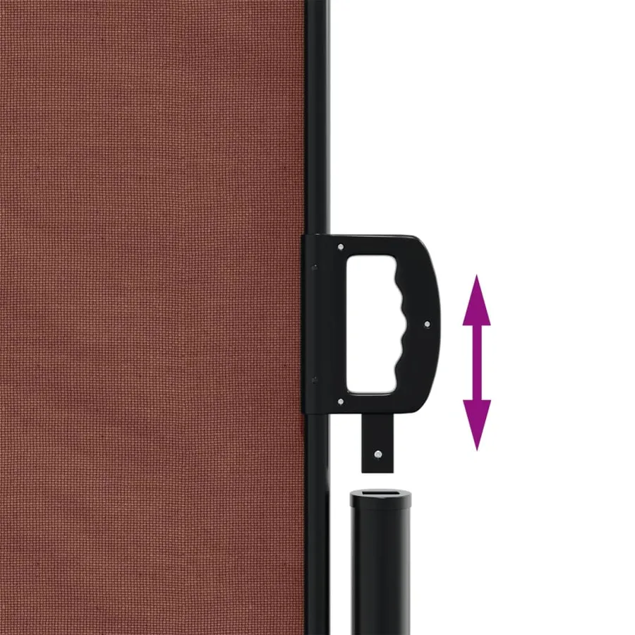 Auvent latéral rétractable marron 220x600 cm - 6