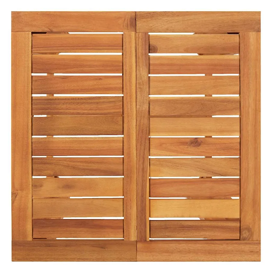 Ensemble de bar de jardin 5 pcs noir bois massif acacia rotin - 8