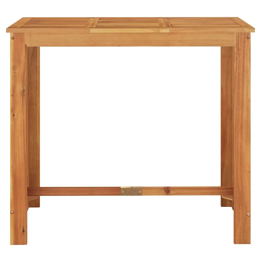 Ensemble de bar de jardin 7 pcs marron bois massif acacia rotin - 7