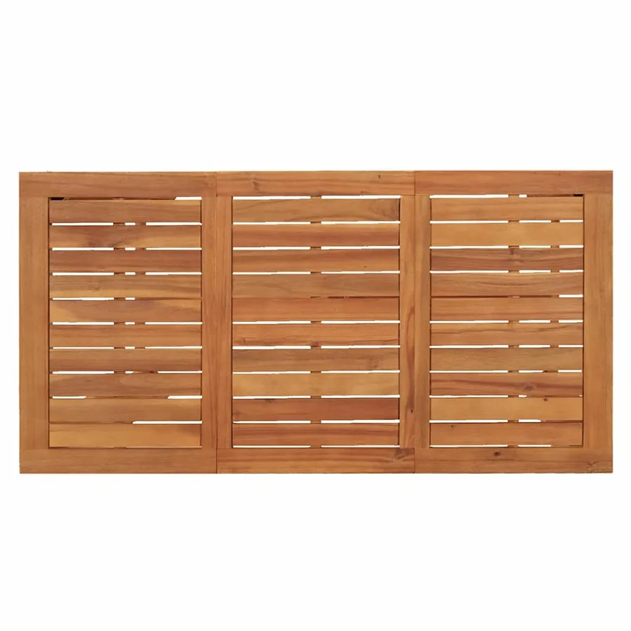 Ensemble de bar de jardin 7 pcs gris bois massif acacia rotin - 8