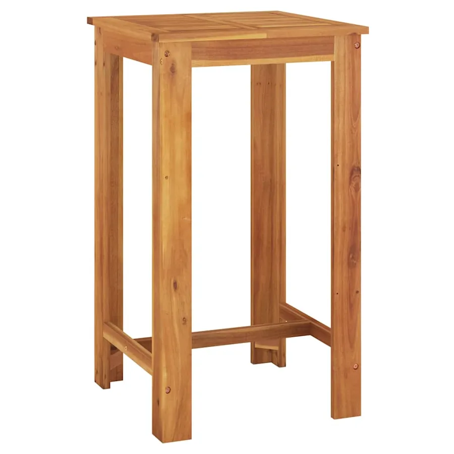 Ensemble de bar de jardin 5 pcs noir bois massif acacia rotin - 5