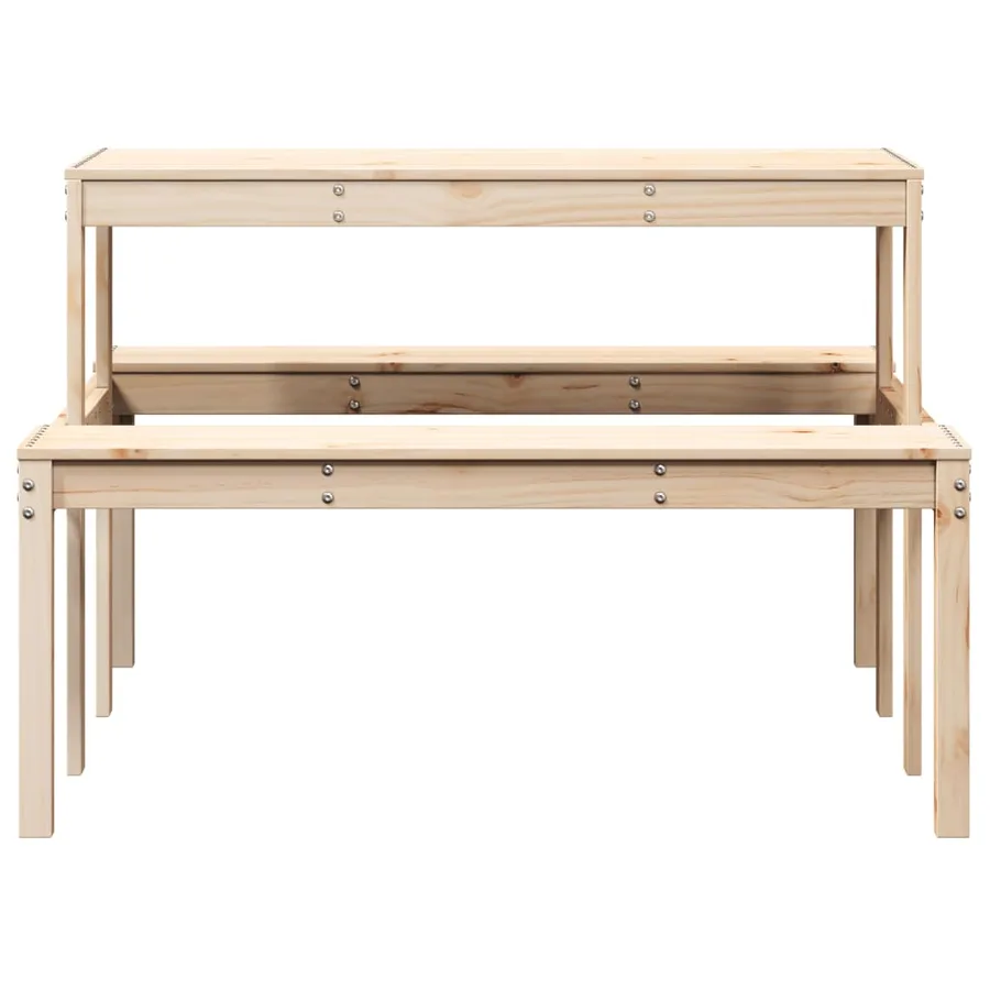 Table de pique-nique 110x134x75 cm bois massif de pin - 4