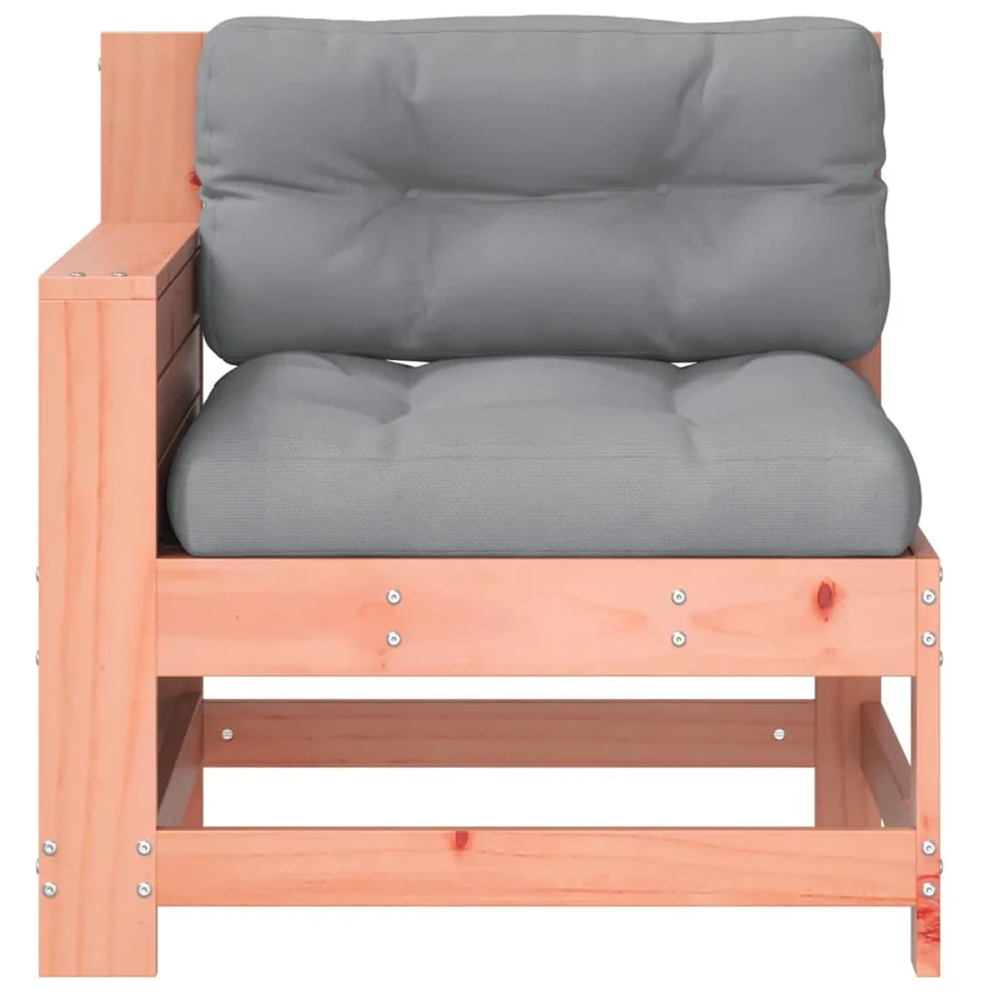 Canapé de jardin accoudoir avec coussin bois massif douglas - 4