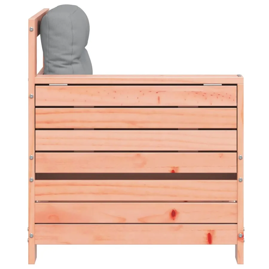 Canapé de jardin accoudoir avec coussin bois massif douglas - 5