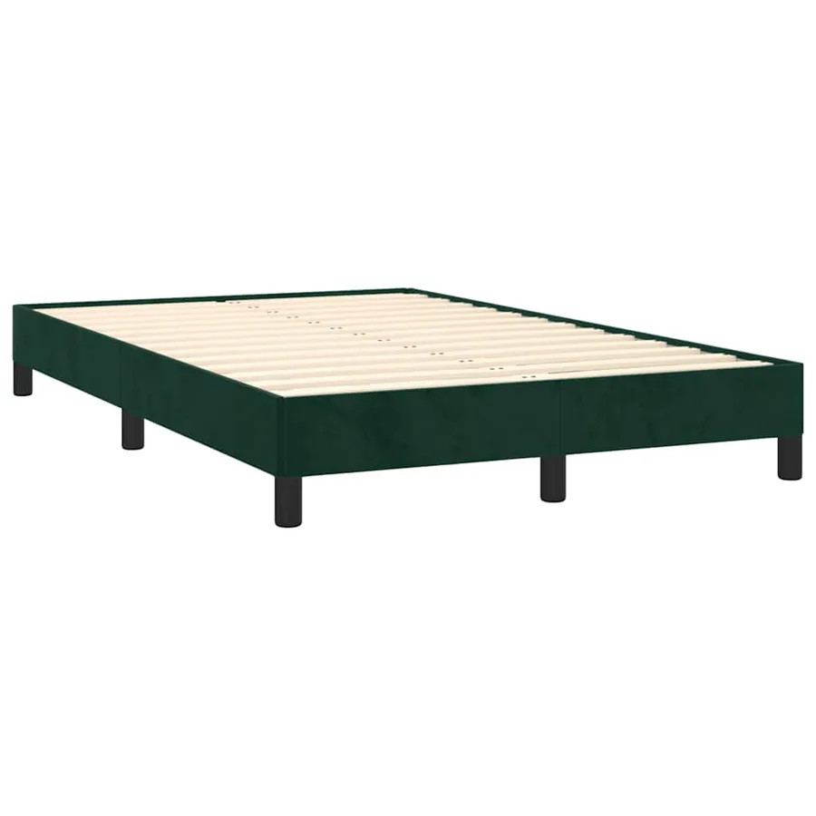 Sommier à lattes de lit avec matelas LED vert foncé 120x190 cm - 7