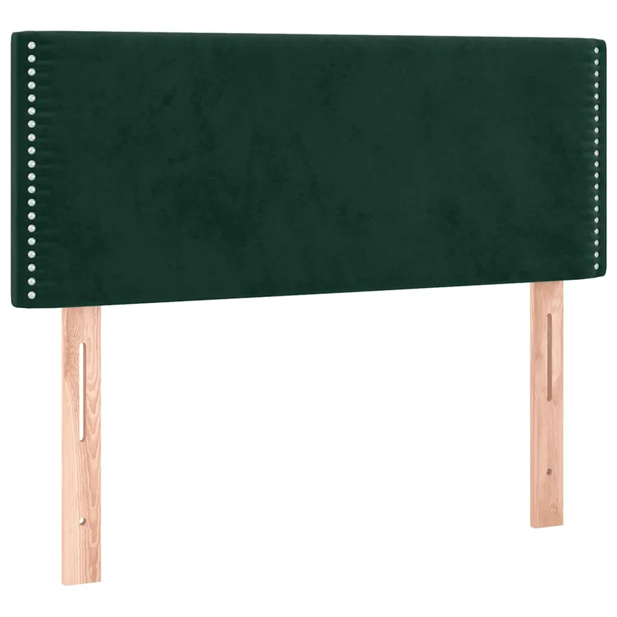 Sommier à lattes de lit avec matelas LED vert foncé 120x190 cm - 8