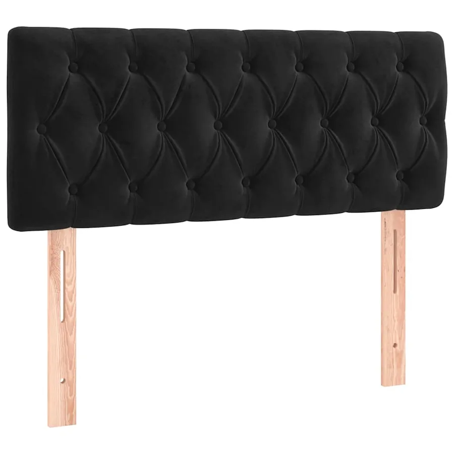 Sommier à lattes de lit et matelas LED noir 120x190 cm velours - 9