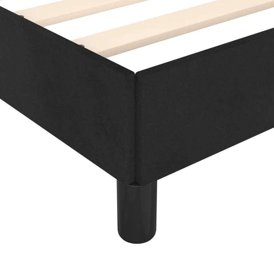 Cadre de lit sans matelas noir 120x190 cm velours - 9