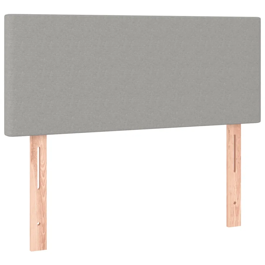 Sommier à lattes de lit matelas LED gris clair 120x190 cm tissu - 8