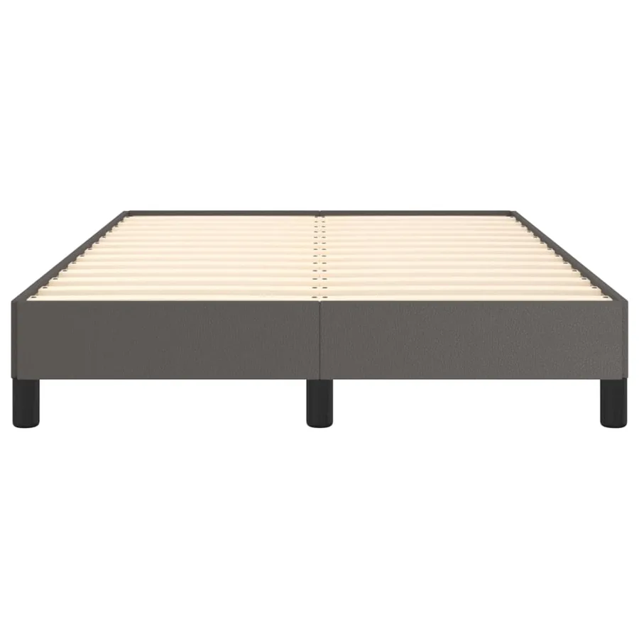 Cadre de lit sans matelas gris 120x190 cm similicuir - 5