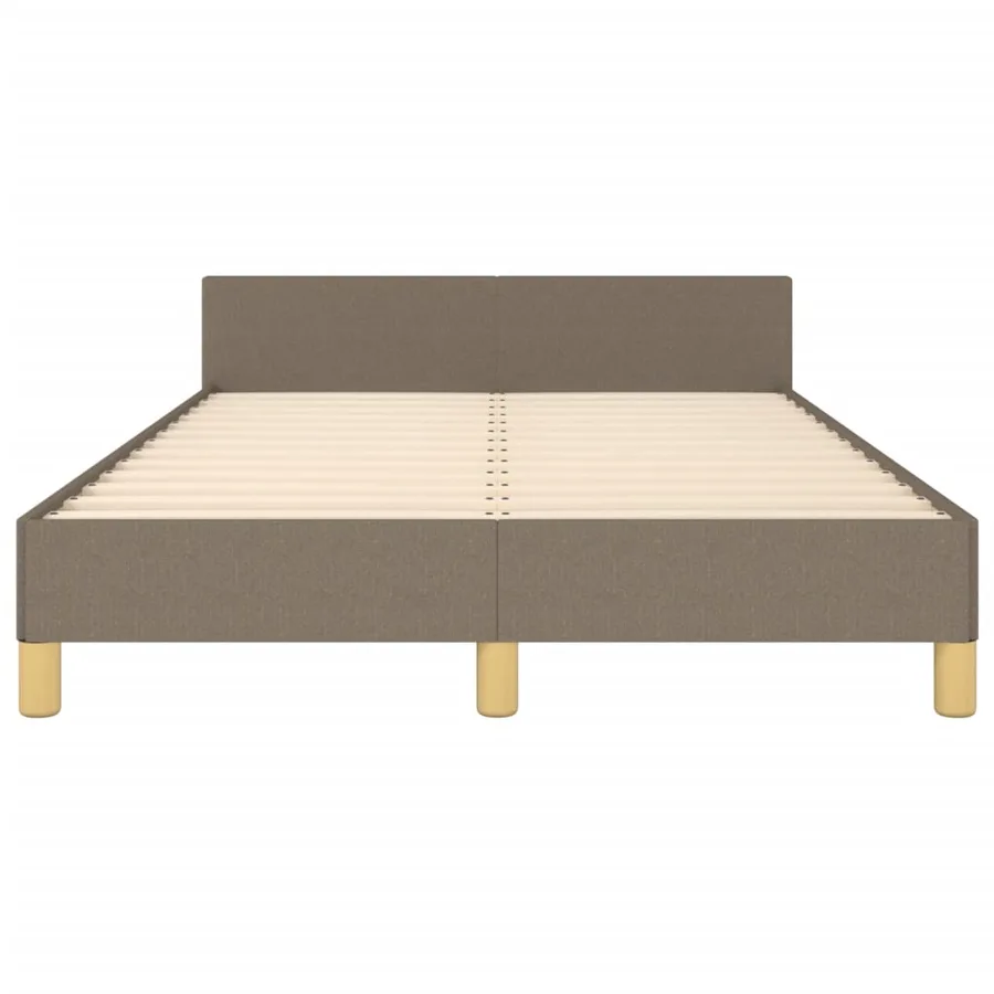 Cadre de lit sans matelas taupe 120x190 cm tissu - 6