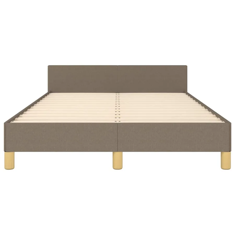 Cadre de lit sans matelas taupe 120x190 cm tissu - 6