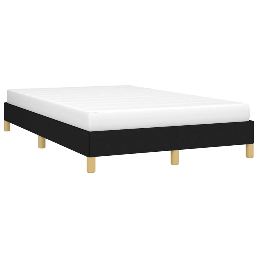 Cadre de lit sans matelas noir 120x190 cm tissu - 4