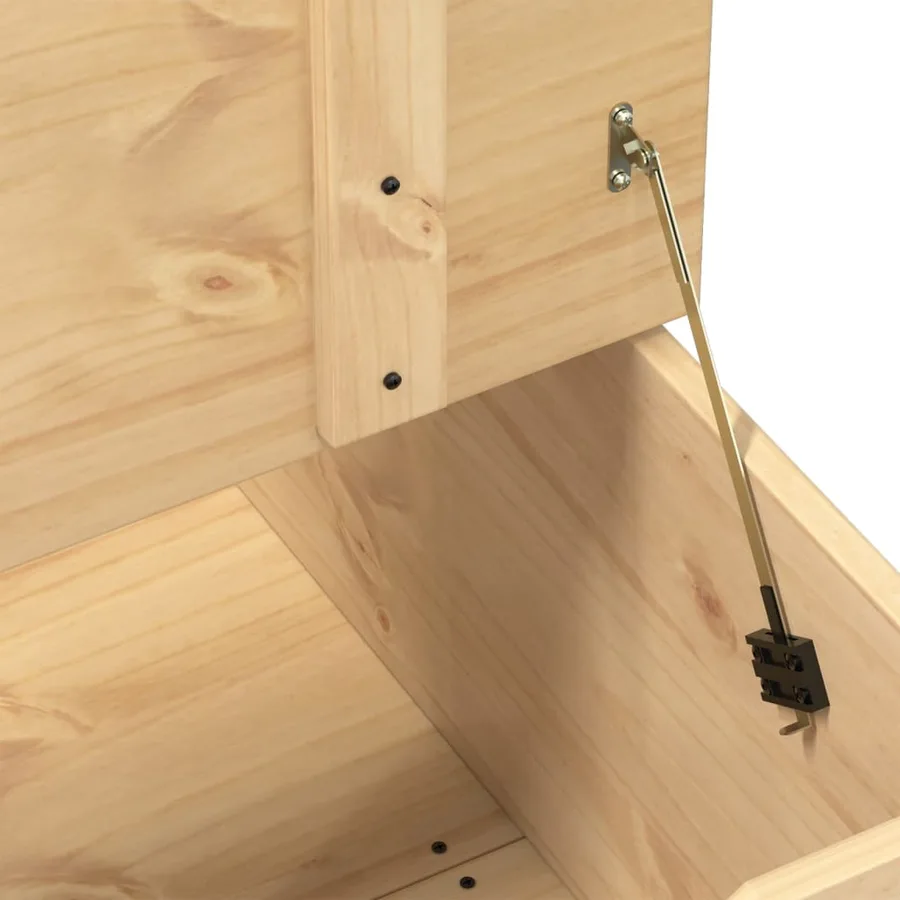 Boîte de rangement Corona 78x78x45 cm bois de pin massif - 7