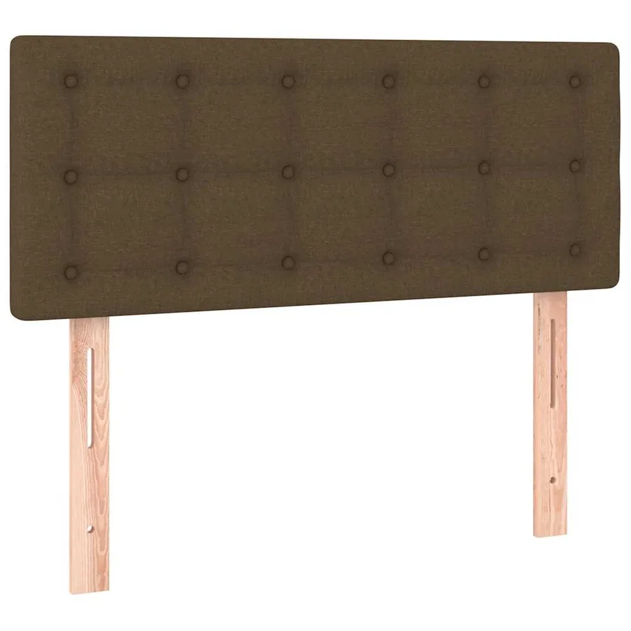 Sommier à lattes de lit matelas et LED marron foncé 120x190 cm - 9