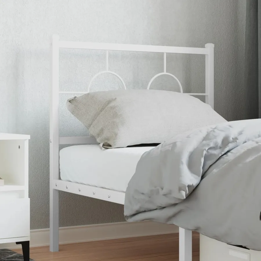 Tête de lit de remplacement métal blanc 80 cm