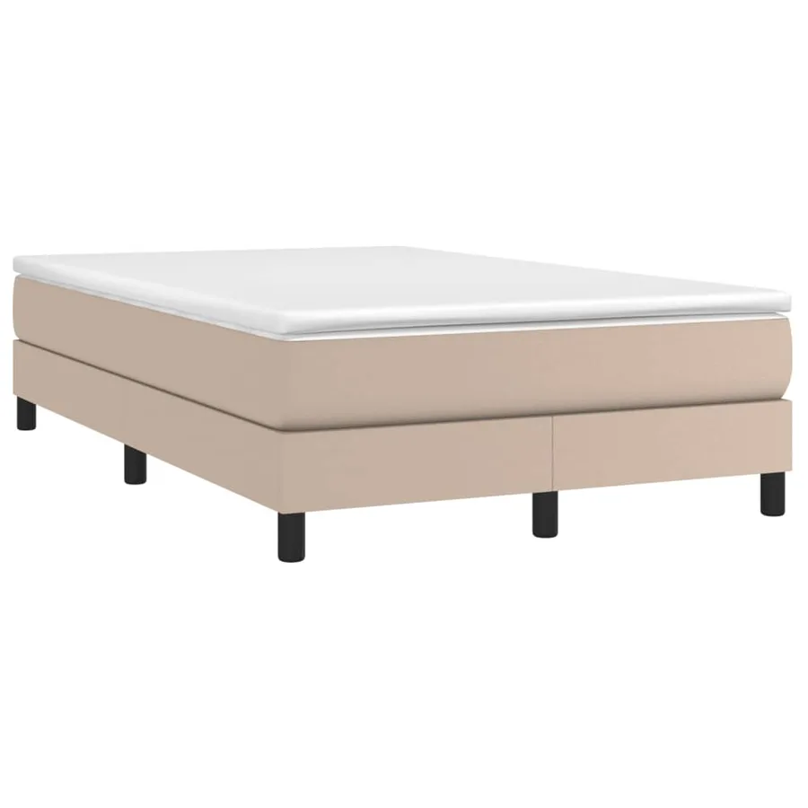 Sommier à lattes de lit matelas cappuccino 120x190cm similicuir - 2