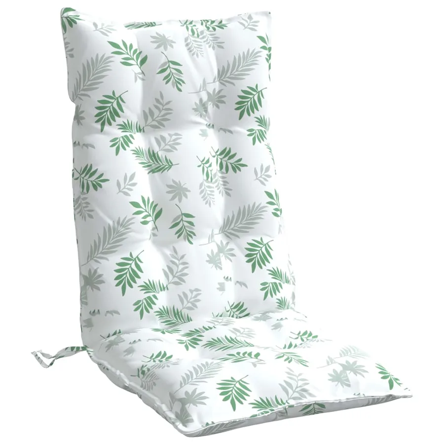 Coussins de chaise à dossier haut lot de 4 modèle de feuille - 5