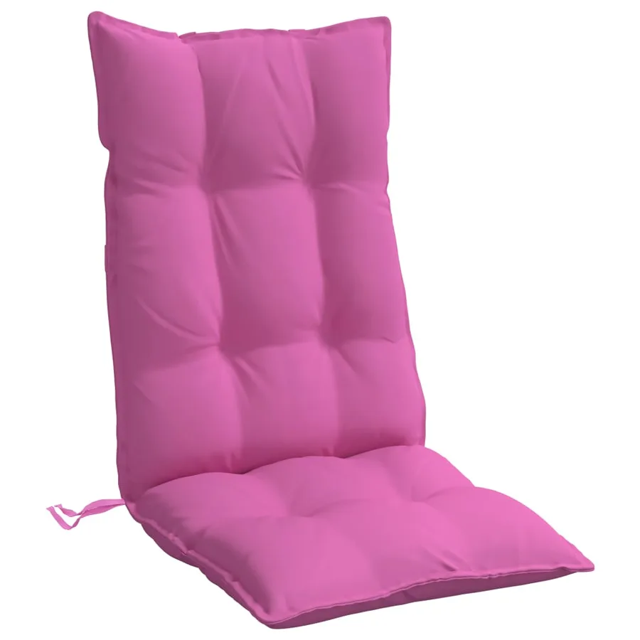 Coussins de chaise à dossier haut lot de 2 rose tissu oxford - 5