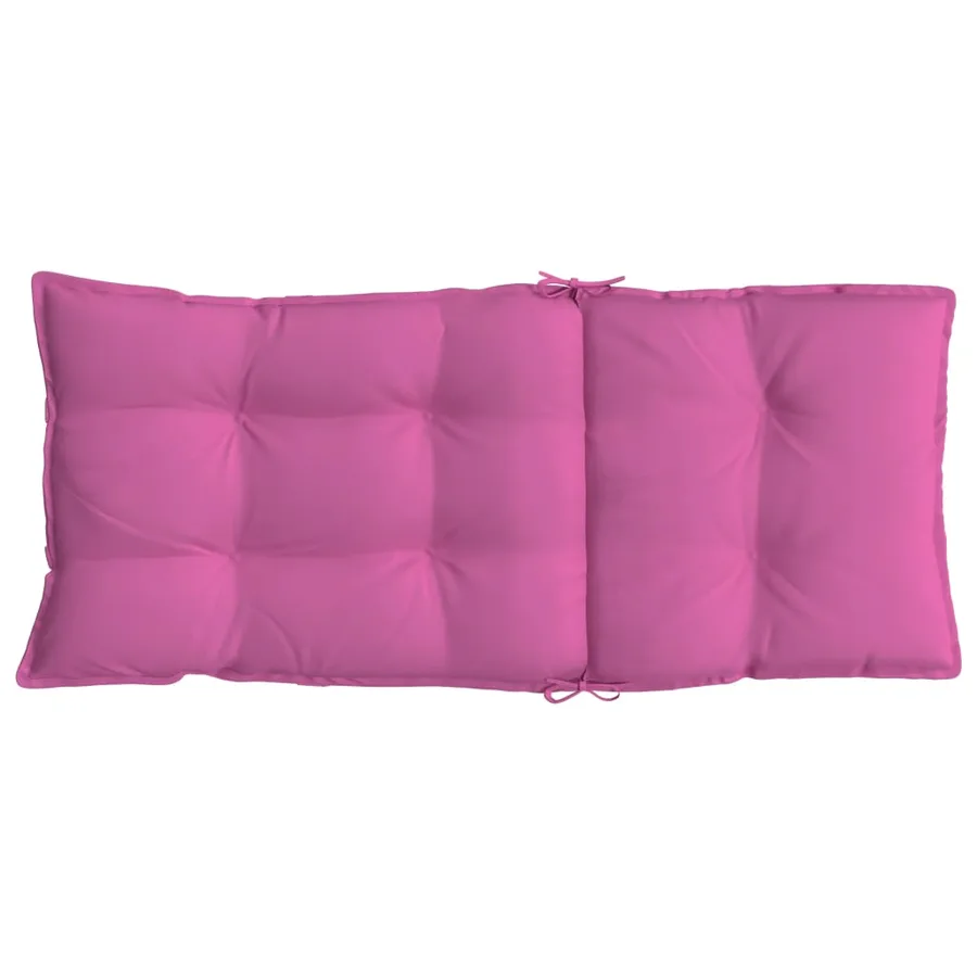 Coussins de chaise à dossier haut lot de 2 rose tissu oxford - 7