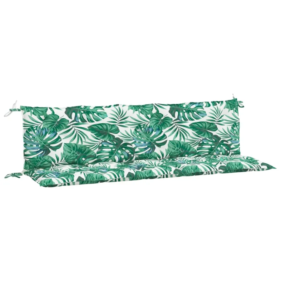 Coussins de banc de jardin lot de 2 motif de feuilles - 2