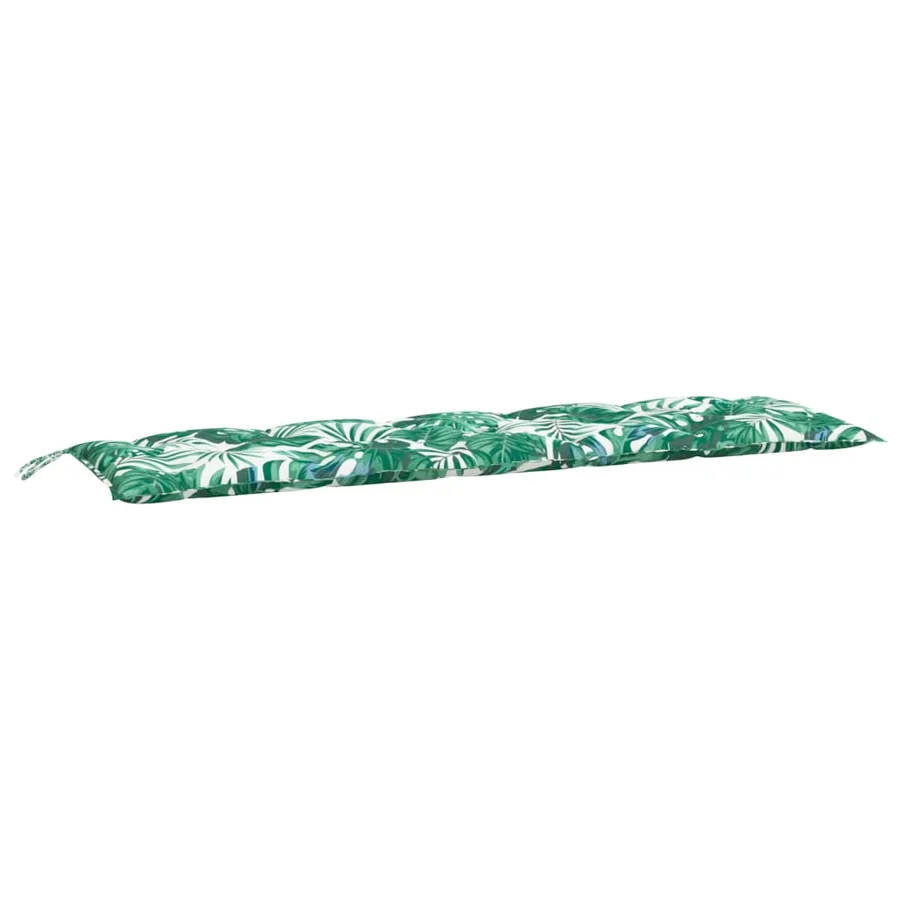 Coussins de banc de jardin lot de 2 motif de feuilles - 4
