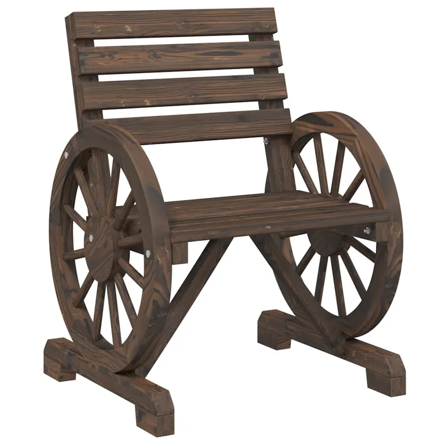 Chaises de jardin lot de 4 Bois de sapin massif - 4