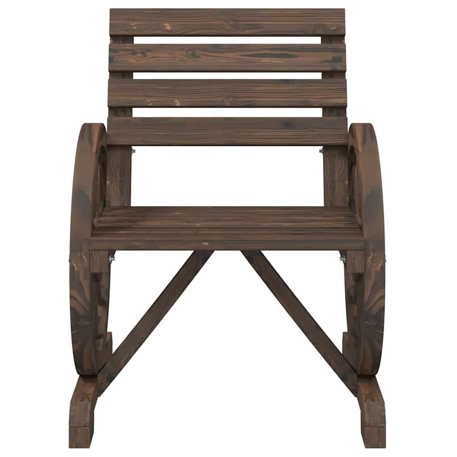 Chaises de jardin lot de 4 Bois de sapin massif - 5