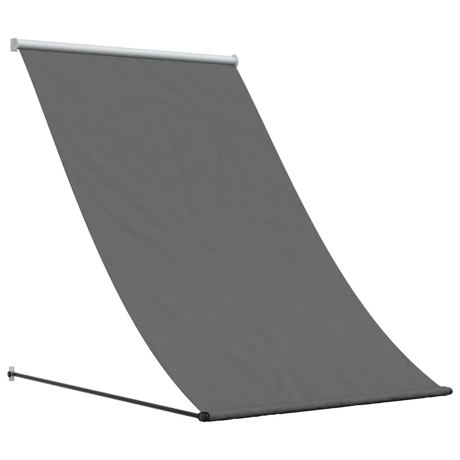 Auvent rétractable anthracite 150x150 m tissu et acier - 2