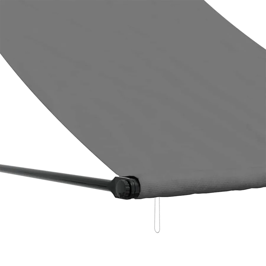 Auvent rétractable anthracite 150x150 m tissu et acier - 7