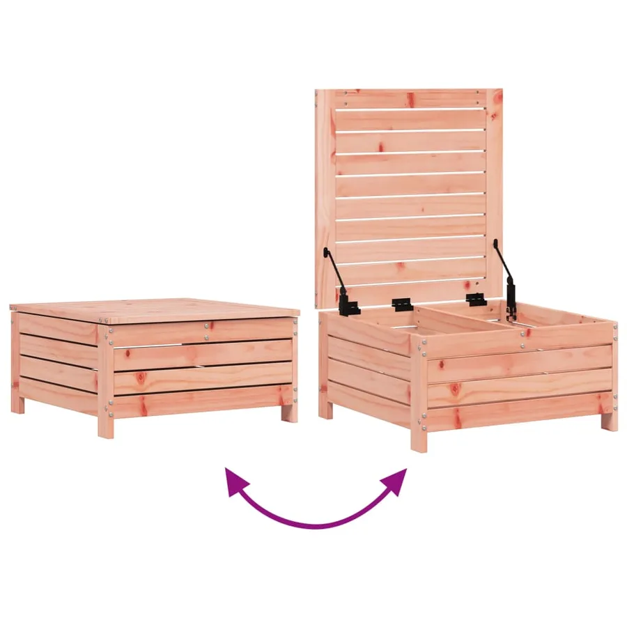 Repose-pied de jardin 62x63,5x32 cm bois massif de douglas - 7