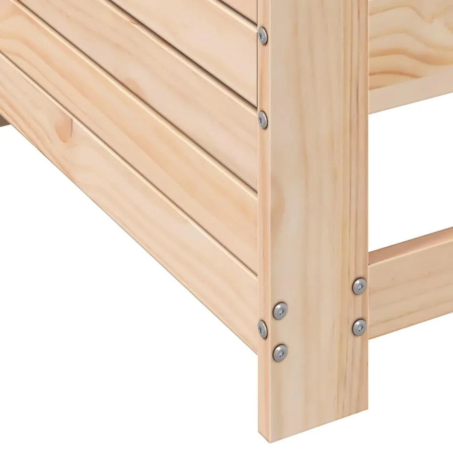 Canapé de jardin accoudoir avec coussin bois massif de pin - 7