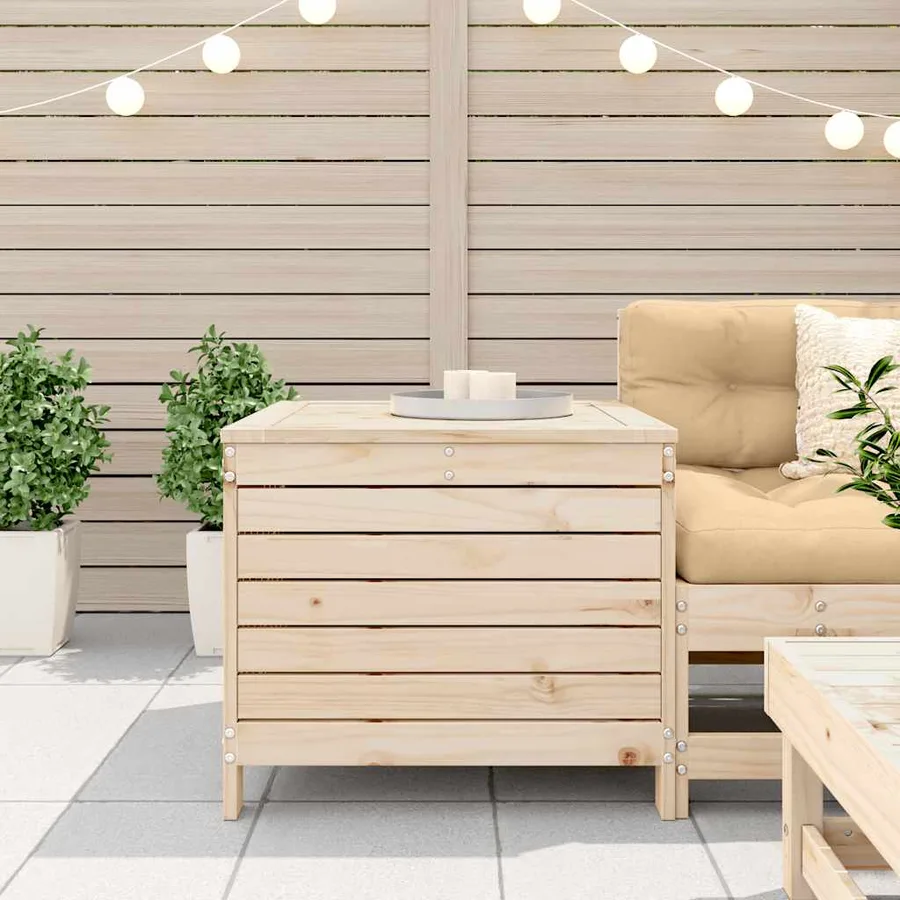 Repose-pied de jardin 62x63,5x53,5 cm bois de pin massif - 3