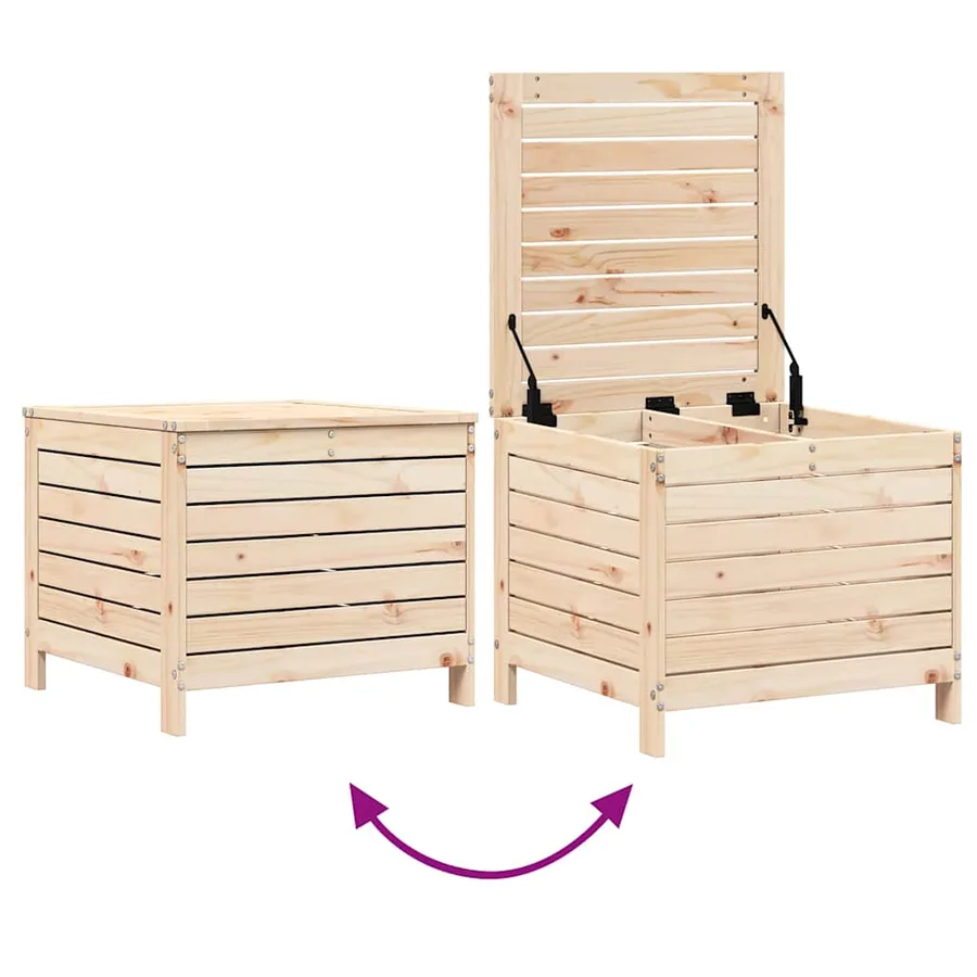 Repose-pied de jardin 62x63,5x53,5 cm bois de pin massif - 7