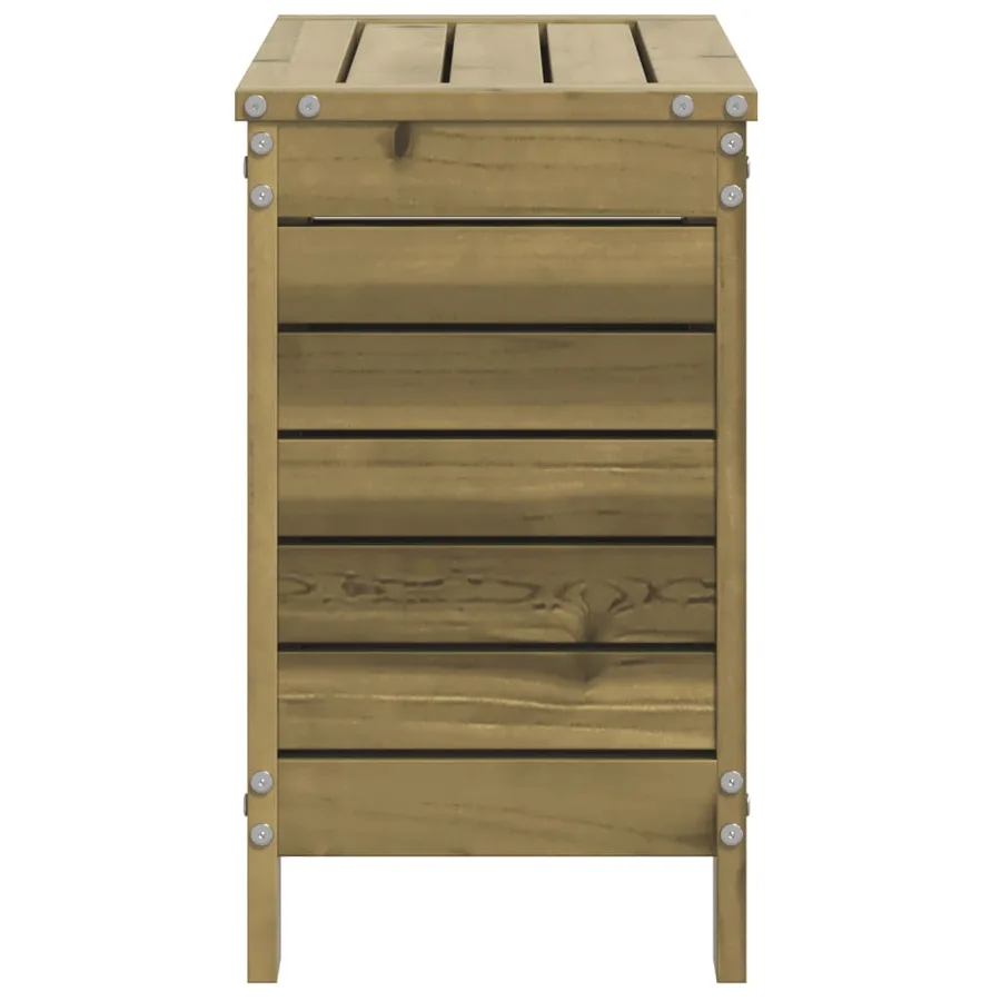 Repose-pied de jardin 62x31,5x52 cm bois de pin imprégné - 5