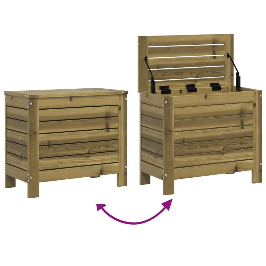 Repose-pied de jardin 62x31,5x52 cm bois de pin imprégné - 7