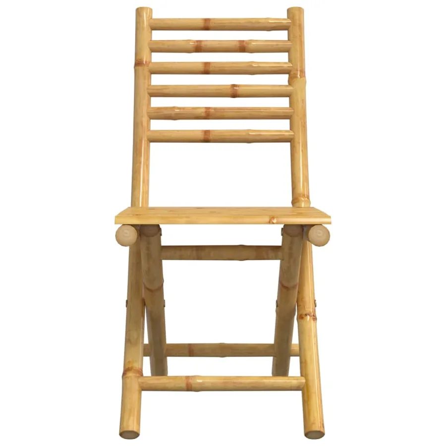 Chaises pliables de jardin lot de 4 43x54x88 cm bambou - 5