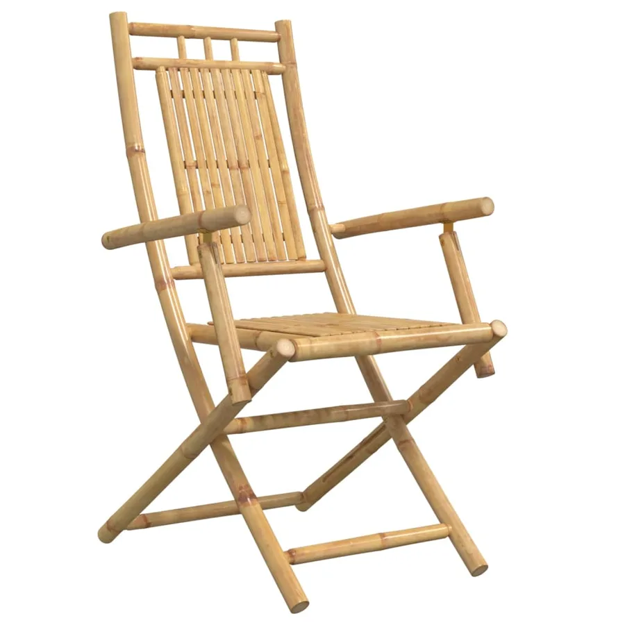 Chaises pliables de jardin lot de 6 53x66x99 cm bambou - 3