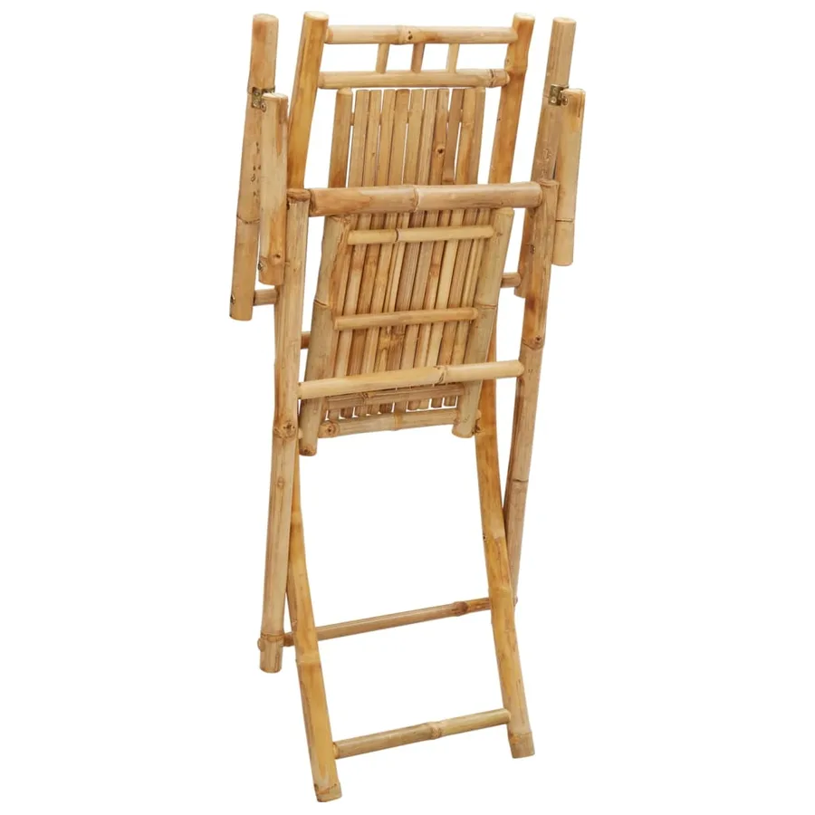 Chaises pliables de jardin lot de 6 53x66x99 cm bambou - 8
