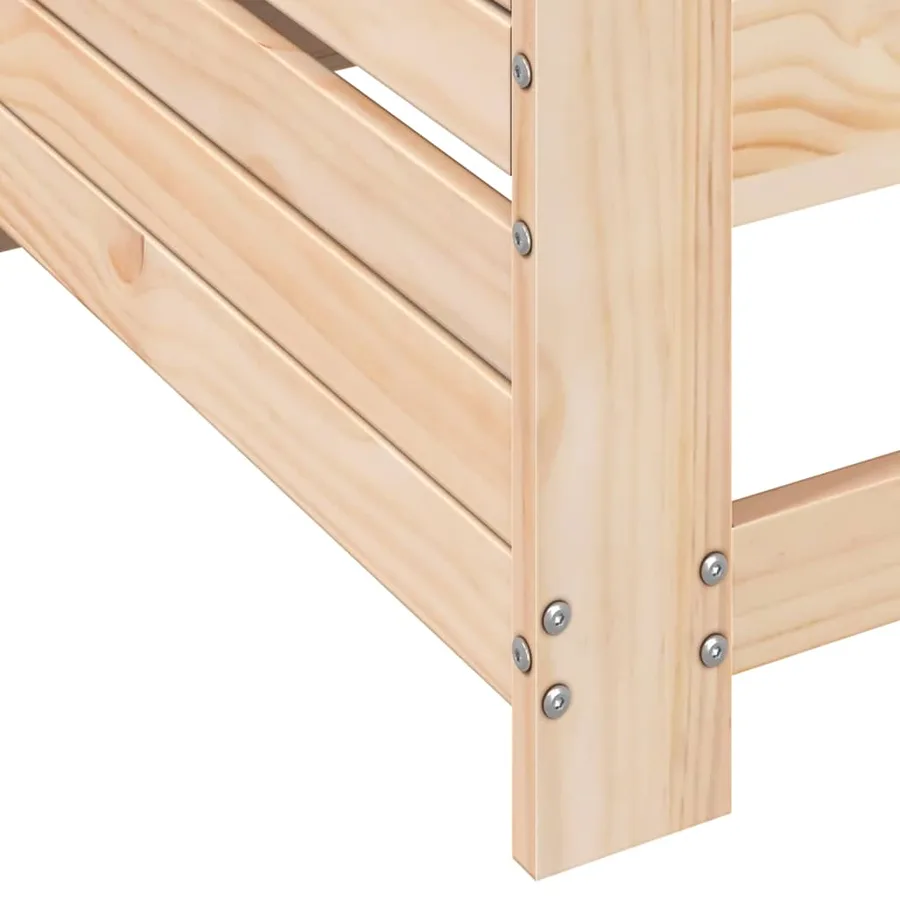 Canapé de jardin accoudoir avec table d'appoint bois massif pin - 8