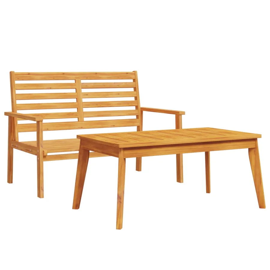 Ensemble de jardin bois massif d'acacia - 2