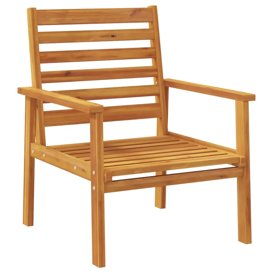 Fauteuil de jardin lot de 2 avec coussin bois massif d'acacia - 5
