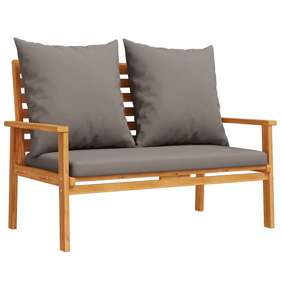 Ensemble de jardin avec coussin bois massif acacia - 3