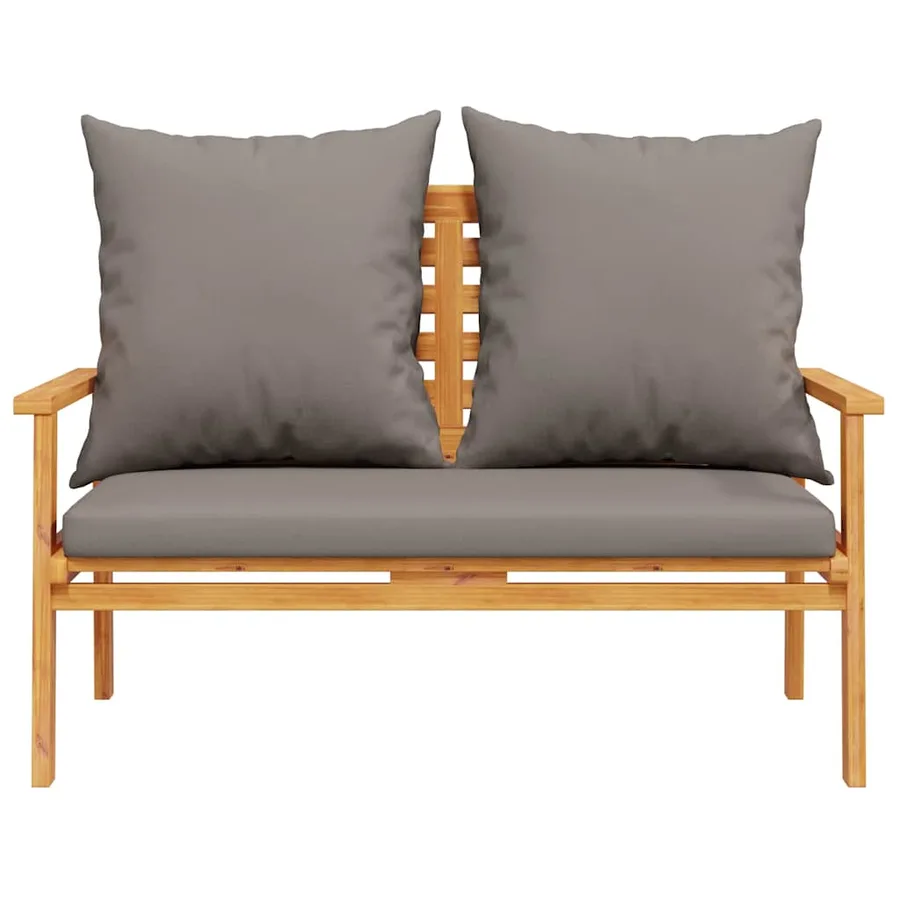 Ensemble de jardin avec coussin bois massif acacia - 4