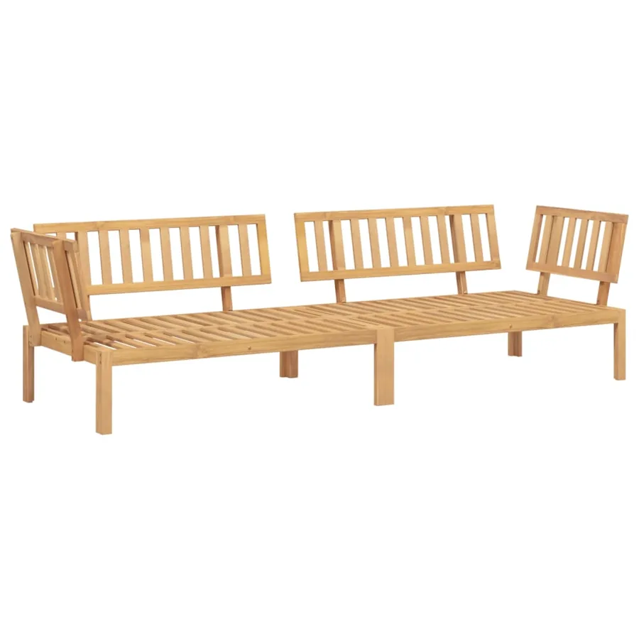 Canapés d'angle palette de jardin 2 pcs bois massif d'acacia - 2