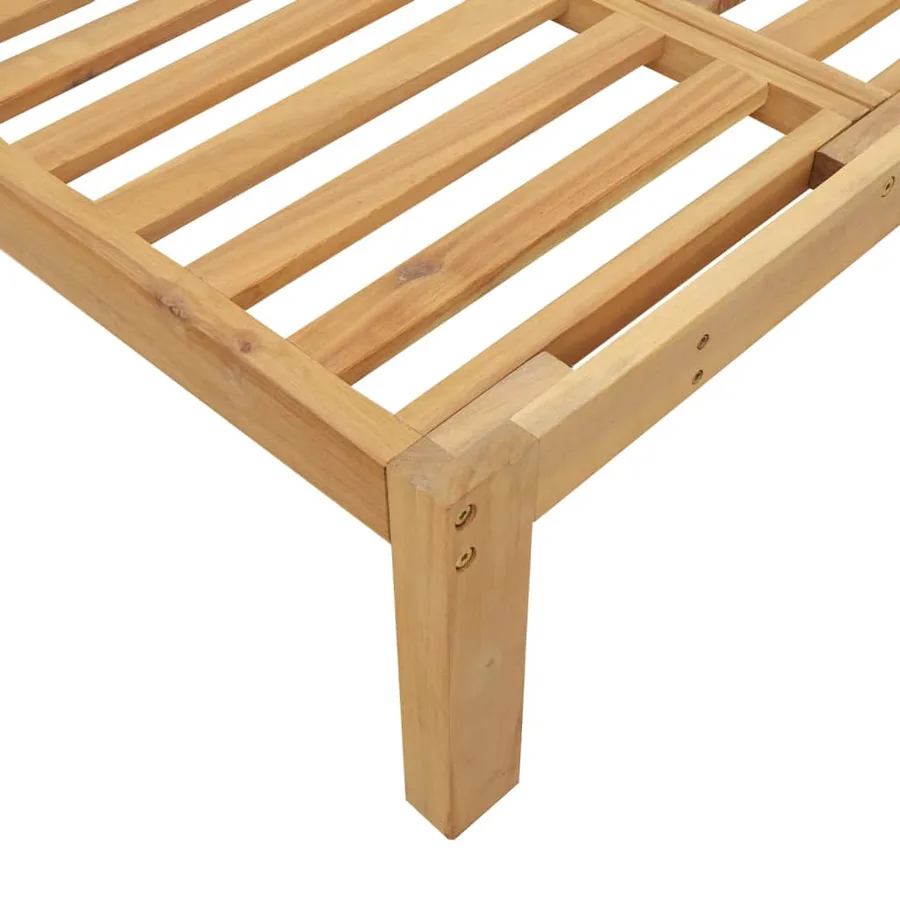 Canapés d'angle palette de jardin 2 pcs bois massif d'acacia - 4