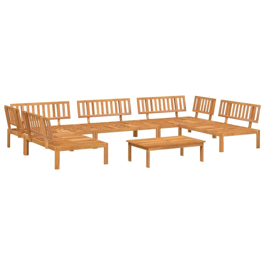 Salon palette de jardin 6 pcs bois d'acacia massif - 2