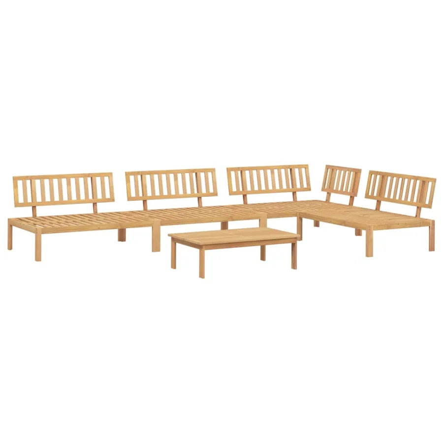 Salon palette de jardin 5 pcs bois d'acacia massif - 2